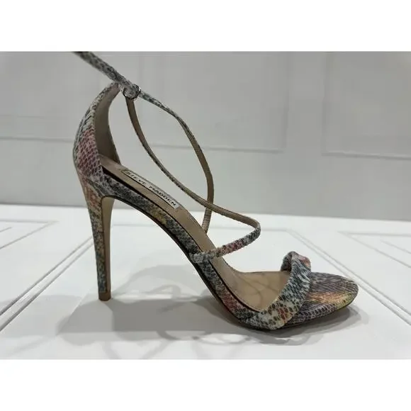 Steve Madden Multi Color Carrson Snake Skin Heels Size 9.5M - Picture 9 of 10